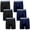 Black + Navy Blue - 6-pack, variant on 8-Pack Boys' Cotton Boxer Briefs – Soft, Breathable, Tagless Underwear for Kids, Sizes XS-XXL