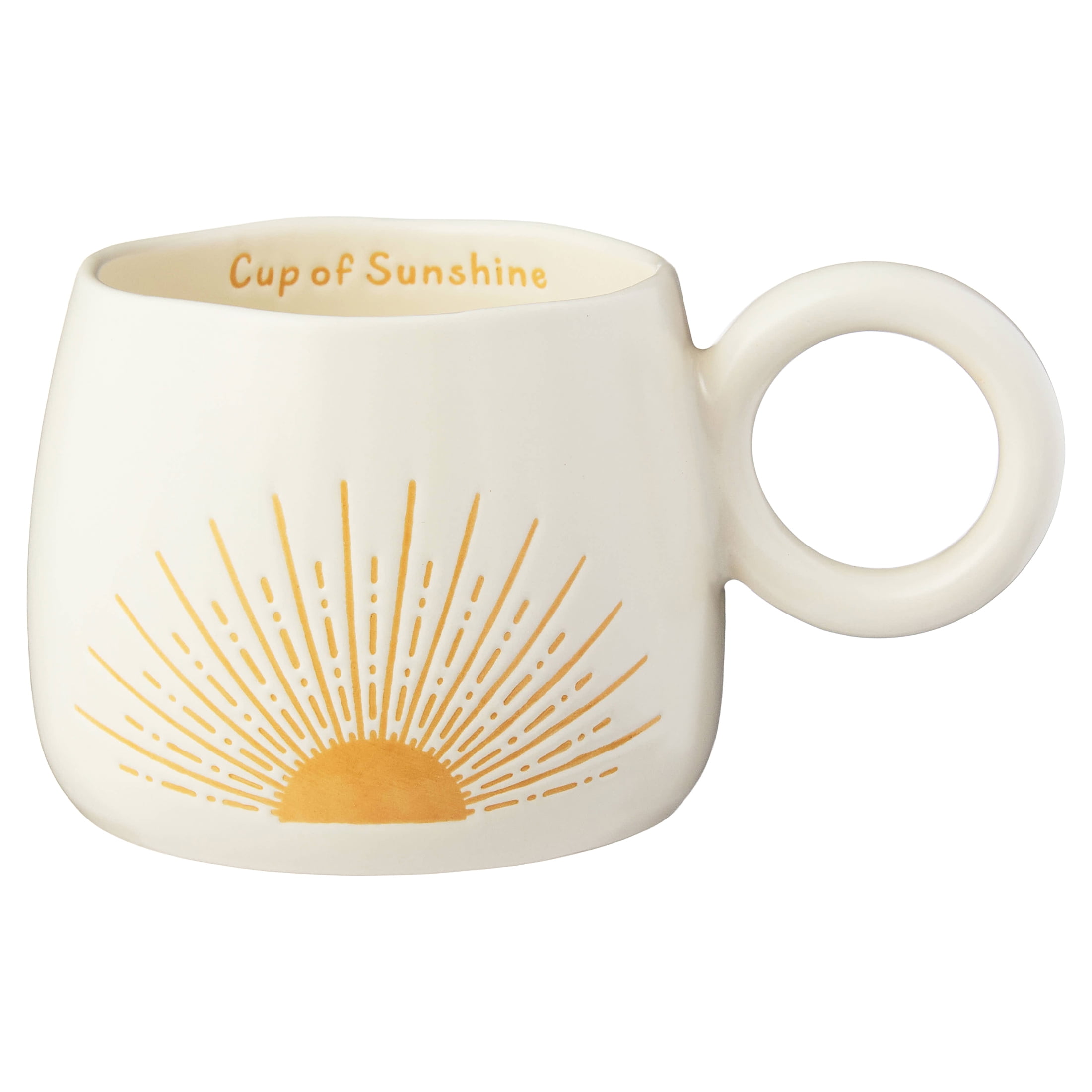 Mainstays Sun Mug 16.5oz Ceramic Coffee Cup with Sunrise Pattern and  Circular Handle - Walmart.com