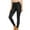 Black, variant on Women's High Waisted Thermal Leggings - Velvet Warm Winter Yoga Pants with Side Pockets - Tummy Control Slim Fit Ankle Length Long Trousers for Casual Home Wear and Outdoor Sports