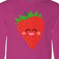 thumbnail image 4 of Inktastic Strawberry Kawaii Long Sleeve T-Shirt, 4 of 5