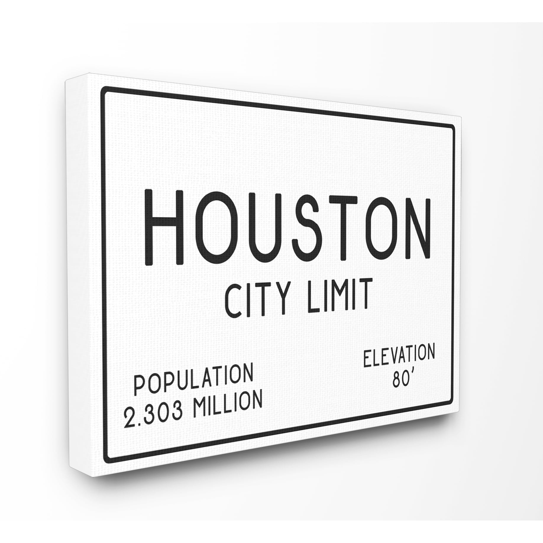 The Stupell Home Decor Collection Houston City Limit Oversized Stretched Canvas Wall Art