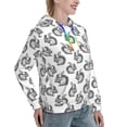 thumbnail image 6 of Fotbe Black Squirrel Pattern Womens Long Sleeve Hoodie, Pullover Hooded Sweatshirt, Kangaroo Pocket Hoodie with Eye-catching Drawstrings-Small, 6 of 7