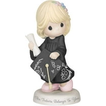 Precious Moments Future Belongs to You Graduation Girl Bisque Porcelain 183007 Figurine, One Size, Multi