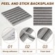 thumbnail image 4 of Uxcell 10 piezas de azulejos autoadhesivos para salpicaduras 11.8"x11.8" PVC pared textura de madera gruesa autoadhesiva impermeable para cocina, baño y dormitorio, gris, 4 of 7