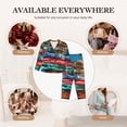 thumbnail image 7 of Salouo Tropical Vacation Essentials Pattern Women's Pajamas Set Long Sleeve Button Down Sleepwear Soft Pj Lounge Sets for women 2 Piece Pjs Set with Long Pants-X-Large, 7 of 7