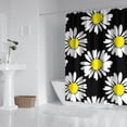 thumbnail image 2 of Waterproof Daisies Flower Yellow White Shower Curtain 72x72 Inch Boho Style Polyester Unique Shower Curtain for Bathroom Hotel Home Decor with 12 Plastic Hooks, 2 of 5
