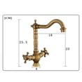 thumbnail image 4 of PENIKOKO 1Set Vintage Kitchen Faucet in Golden with Single Handle Mixer Tap, 4 of 7