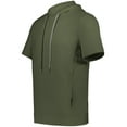 thumbnail image 2 of Holloway B23764647 Eco Revive Ventura Soft Knit Short Sleeve Hoodie, Olive - 2XL, 2 of 2