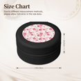 thumbnail image 2 of Yiaed Rose Flowers Print Travel Jewelry Case Bridesmaid Gift Boxes Jewelry Travel Organizer Small Round Jewelry Box Mini Storage-Black, 2 of 7