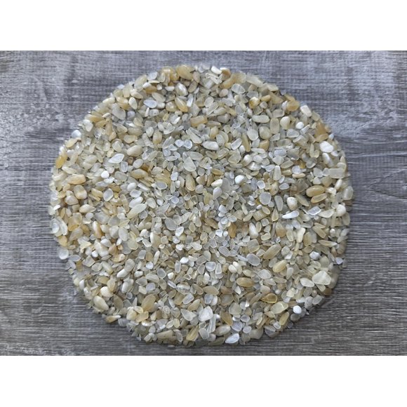GAF TREASURES 2 oz Lot Yellow Calcite Natural Semi Tumbled Gemstone Chips, Crushed Mini Crystals, Undrilled Crystal Chips (Yellow Calcite)