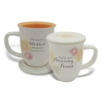 Mug W/Coaster-Amazing Friend (14 Oz)