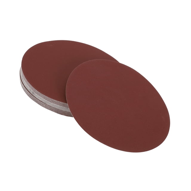 Discos de Lijado Únicos Bargains, 7 Pulgadas, Reparación Automotriz, Redonda, Papel de Lija con Gancho y Bucle de Óxido de Aluminio Rojo, 30 Pcs 240 Grano
