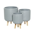 thumbnail image 6 of DecMode 14 In. Planter, MGO, Gray, 3 - Pieces, 6 of 9