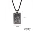 thumbnail image 4 of TEAMER Skeleton Tarot Card Necklace Stainless Steel Amulet Marigold Tarot Card Major Arcana Necklaces for Women Men, 4 of 4