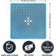 thumbnail image 4 of Square Non Slip Bath Mat with Suction Cups - Durable and Stylish - Modern Design - Quality Suction Cups - Machine Washable and Latex Free(Blue), 4 of 5
