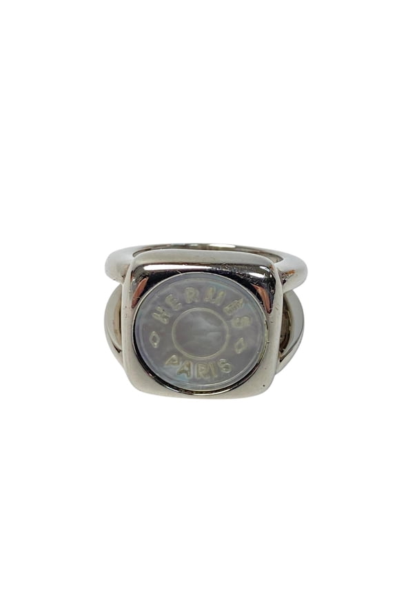 Pre-Owned Hermes HERMES Sellier Corozo Shell Ring for Women