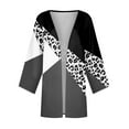 thumbnail image 4 of Cardigan pour Femmes Cardigan Décontracté pour Femmes Mode Rétro Imprimé Léger Veste Mi-Longue Cardigan Noir G, 4 of 6