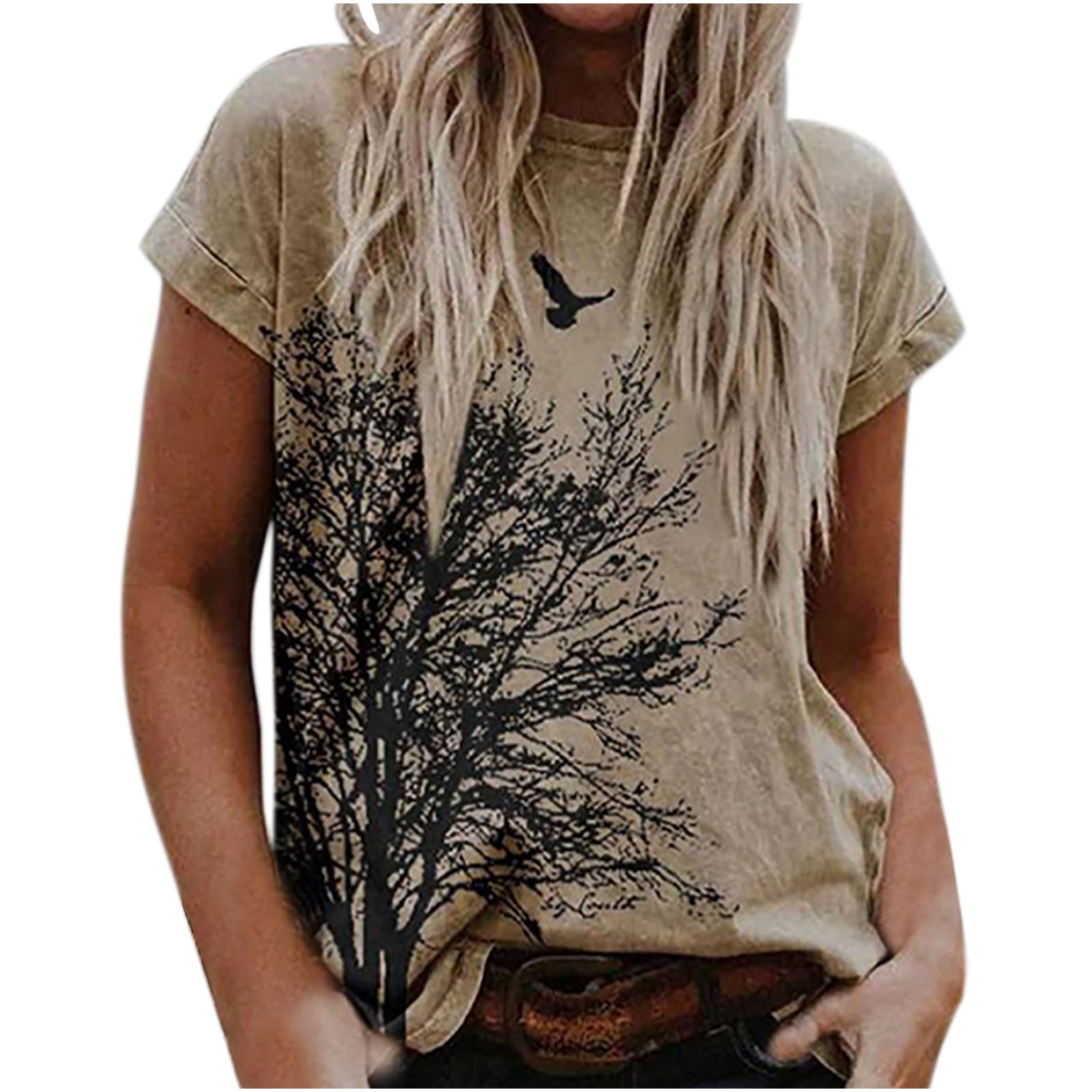 Tops To Hide Belly for Women Women's Fashion Casual Summer Short