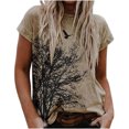 thumbnail image 1 of Blusa de verano informal de manga corta con paisaje sexy para mujer Fridja  hj169, 1 of 5