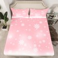 thumbnail image 2 of Homewish Xmas White Snowflake 4pcs Bed Sheets for Kids Children,Gradient Ombre King Sheets,Merry Christmas Super Cozy Sheet Set,Microfiber Bedroom Decor, 2 of 7