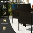 thumbnail image 4 of YYAo Patio Dining Table, Outdoor Dining Set, Picnic Set, 7 Pieces Rattan Patio Dining Set with Stackable Chairs and Umbrella Hole, 4 of 10