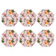 thumbnail image 2 of Pofeuu Cartoon Halloween Print Leather Coasters Set of 6, Round Cups Mugs Mat Pad for Home Kitchen Heat Resistant Drink Coasters,Octagon, 2 of 7