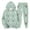 Mint Green, variant on Men's Casual Christmas Printed Long-sleeved Hooded Sweatshirt and Sweatpants Two-piece Set, Fleece-Lined for Holiday Gifts Winter Sports and Festive Events,Army Green,L
