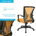 thumbnail image 5 of Lacoo Mid-Back Office Desk Chair Ergonomic Mesh Task Chair with Lumbar Support, Orange, 5 of 6