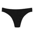 thumbnail image 2 of Blmnix Black Cute Panties for Women Thong No Show Nylon Seamless Underwear for Madam Sexy 1PC, XL-XXXL, 2 of 3