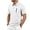 White, variant on COSFO Quarter Zip Big and Tall Polo Shirts for Men Short Sleeve Golf Casual Shirts Classic Fit Pullover Collared with Pocket Solid Tops