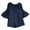 Navy, variant on Women's Linen Cotton Shirt, Plus Size Loose Fit Button Down Blouse, 3/4 Bell Sleeve Casual Top, Solid Color Boho Shirt for Summer Beach Vacation and Relaxed Everyday Wear Navy XL