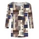 thumbnail image 5 of TaTaai Women Printed Pullover Top Crew Neck 3/4 Sleeve Casual Fashion Ladies Daily Holiday Street Wear Lightweight Breathable Non-See-Through No Fading Soft Stylish Top Gift, 5 of 5