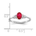 thumbnail image 3 of Solid 14k White Gold Ruby Diamond Engagement Ring Size 6.5 (.01 cttw.), 3 of 6