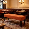 thumbnail image 6 of Nnndbs S Stretch Bench Cover Orange, Elastic Spandex Slipcover for Bench Seat, Removable Washable Furniture Protector for Dining Kitchen Patio Bench, S Size, 6 of 6