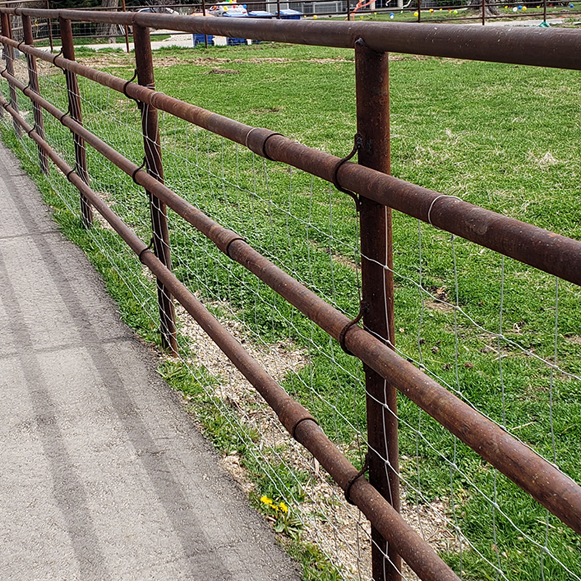 Miniyam 4ft x 328ft - 14 Gauge Heavy Galvanized Steel Field Fence Roll for Cattle, Horses, Deer, Goats, Hogs, and Livestock Pasture