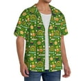 thumbnail image 2 of Fotbe traditional Irish colours Camisa Estampada de Manga Corta para Hombre, Casual de Verano, Estilo Playero, Sin Arrugas-Medium, 2 of 5