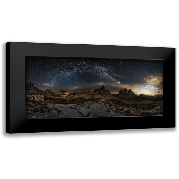 Pedretti, Ivan 14x9 Black Modern Framed Museum Art Print Titled - Galaxy Dolomites