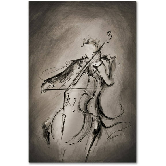 Trademark Fine Art 'The Cellist' Canvas Art by Marc Allante