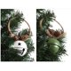 thumbnail image 5 of Decoración navideña, árbol de navidad, campanas dobles, conos de pino, arco colgante de pared, corona colgante Feliz Sencillez, 5 of 5