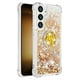 thumbnail image 2 of Funda para Samsung Galaxy S24 Plus 5G con Brillo Líquido Flotante, Purpurina, Parachoques y Anillo Giratorio Soporte, 2 of 5