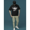 thumbnail image 2 of Fly Away - Retro Winged Emoji Graphic Men's T-shirt, 2 of 4
