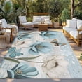 thumbnail image 2 of Spring Floral Outdoor Rug for Patio/Deck/Porch, Non-Slip Large Area Rug 4 x 6 Ft, Vintage Tulips Flower Butterfly Retro Wood Blue Indoor Outdoor Rugs Washable Area Rugs, Camping Rug Carpet Runner, 2 of 8