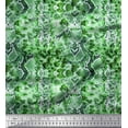 thumbnail image 1 of Soimoi Green Heavy Satin Fabric Leopard & Snake Animal Skin Fabric Prints By Yard 54 Inch Wide, 1 of 3