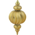 thumbnail image 5 of Northlight Commercial Size Shatterproof 2-Finish Finial Christmas Ornaments - Gold -10" - 4ct, 5 of 6