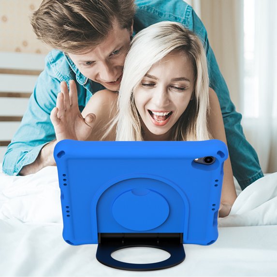 TECH CIRCLE Case for Apple (10.2-inch) iPad (9th/8th/7th Generation) (2021/2020/2019) - Lightweight Plastic Kickstand Case Portable Handle Protective Cover for Kids (Blue)