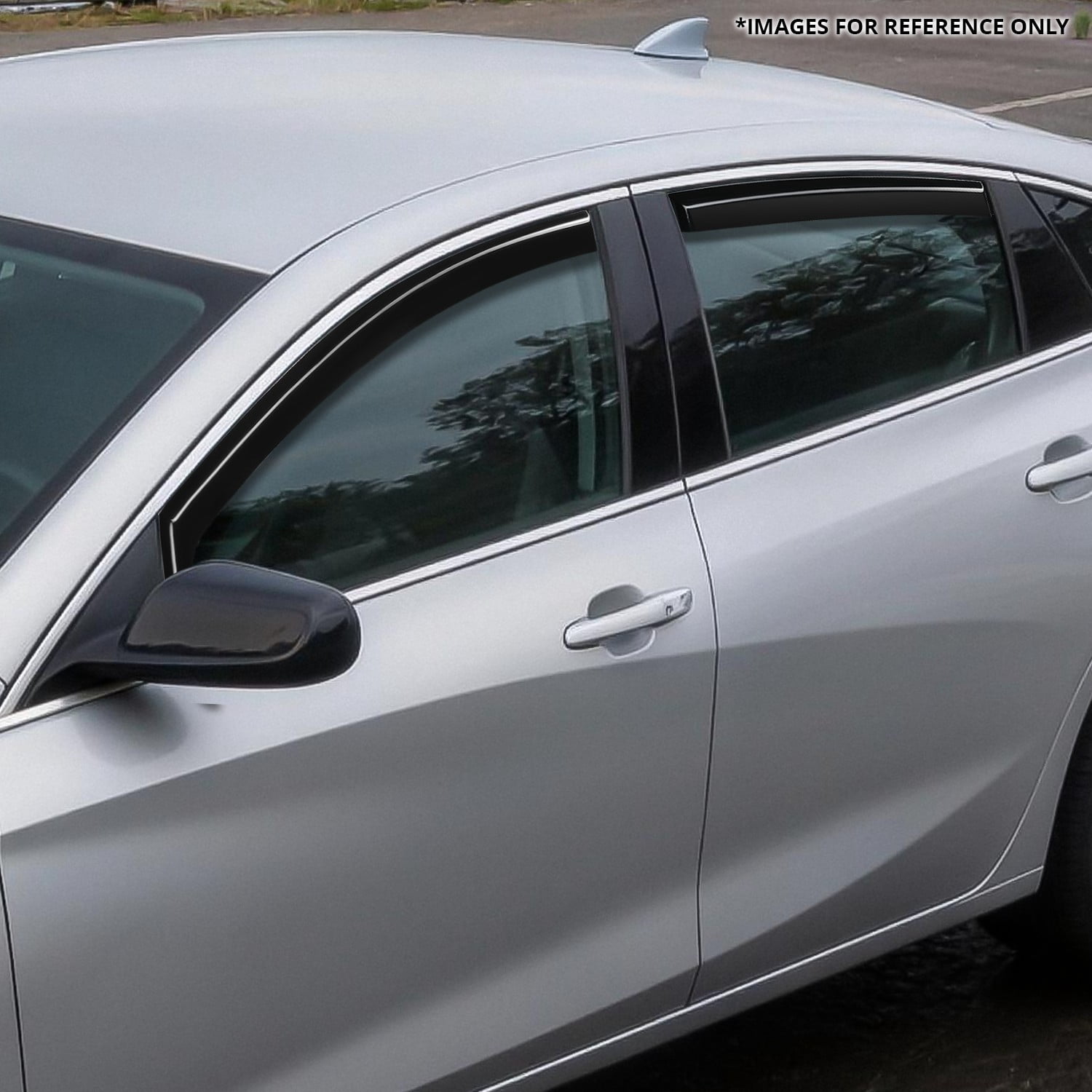 DNA Motoring for 2016-2025 Chevy Malibu In-Channel Window Visor Sun Rain Guard Deflector 4Pcs