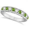 thumbnail image 3 of CZ Diamond Green Peridot Wedding Engagemetn Eternity Band 925 Sterling Silver Gemstone Jewelry For Women Gift By KIRAN FINE JEWELS, 3 of 5