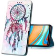thumbnail image 1 of Huawei P Étui Intelligent Premium en Cuir PU Étui à Rabat Design Créatif 3D Couverture Protectrice Support Portefeuille Compatible pour Huawei P Smart 2018 YB Double Campanula, 1 of 5