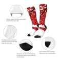 thumbnail image 6 of Daiia Sports Socks Red Maple Leaf Printed Novelty Crew Socks for Men Women Knee High Socks Cotton Socks Soft & Breathable Support Unisex Socks, 6 of 9