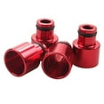 thumbnail image 3 of 4PCS Fuel Injector Adapters Hat Fuel Nozzle Spacers Extenders Car Top Cap Accessories for B16 B18 D16Z D16Y,4 * Injector adapter,red, 3 of 5